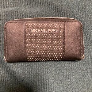 Michael Kors Saffiano Leather Micro Stud Wallet